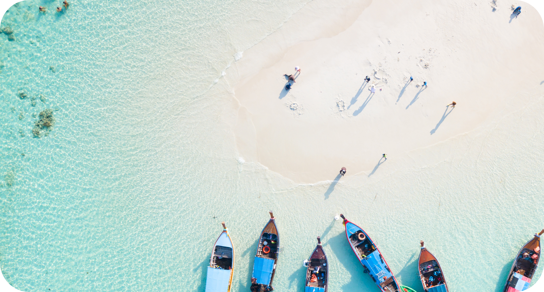 Strand mit Booten