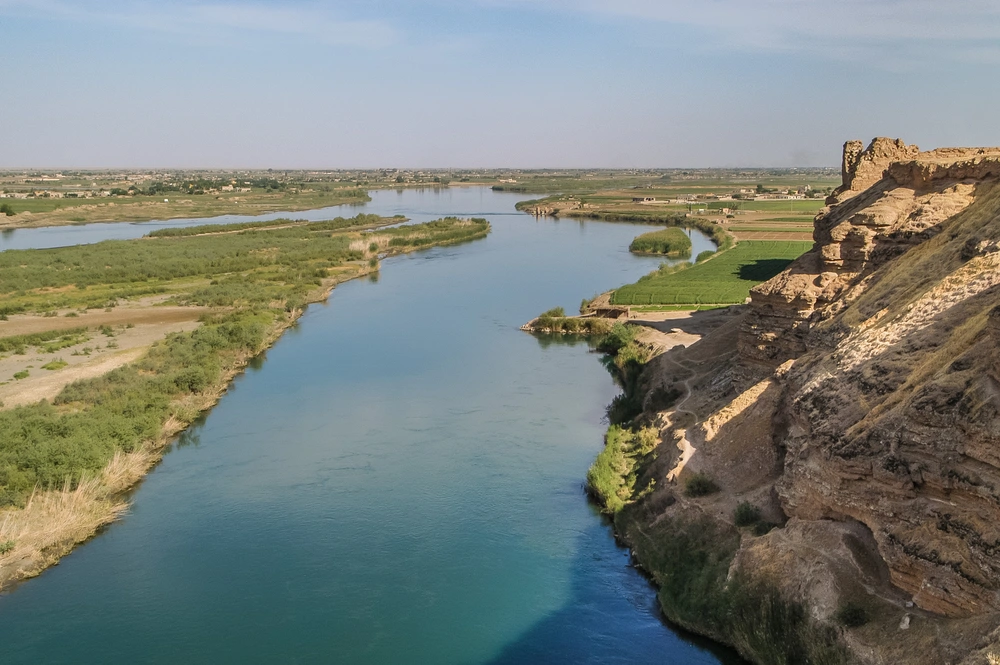 Euphrates River in Syrien in der Nähe Dura Europos historischer Standort
